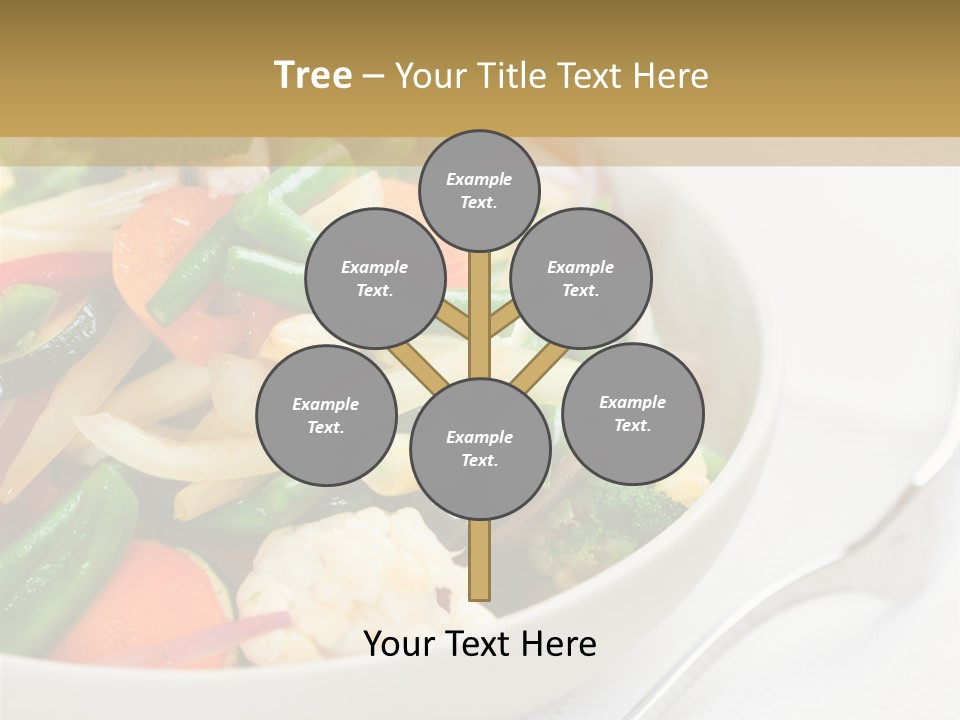 A Bowl Of Food With Broccoli, Carrots, Cauliflower And PowerPoint Template