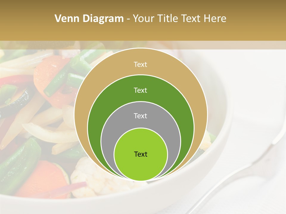 A Bowl Of Food With Broccoli, Carrots, Cauliflower And PowerPoint Template