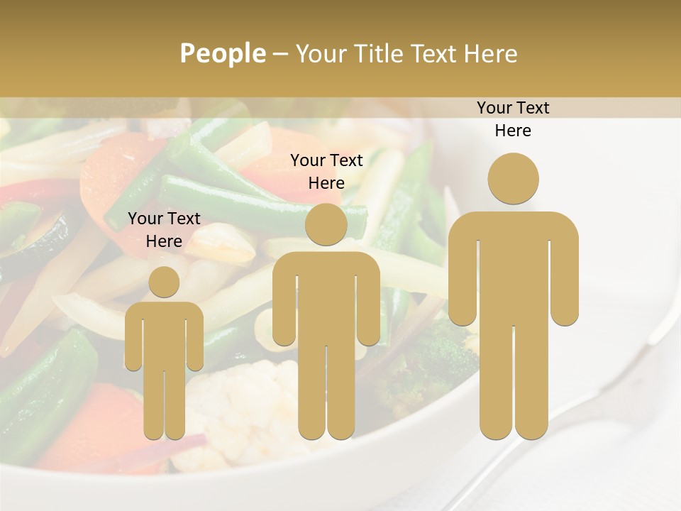 A Bowl Of Food With Broccoli, Carrots, Cauliflower And PowerPoint Template
