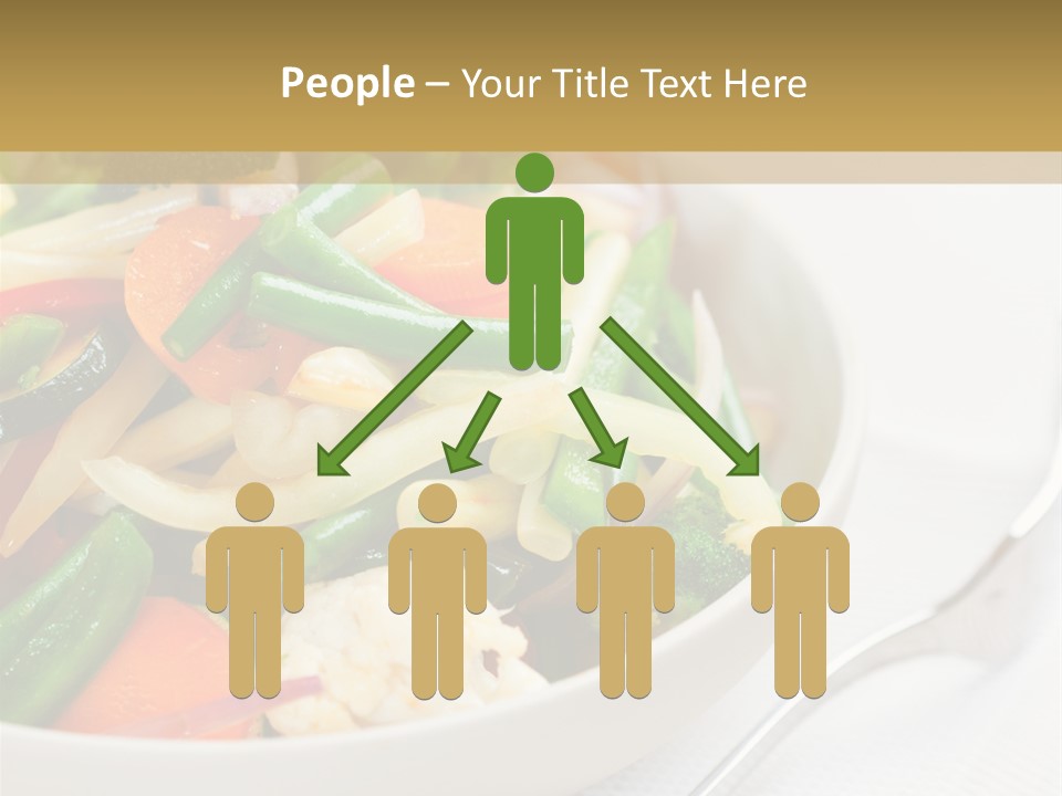 A Bowl Of Food With Broccoli, Carrots, Cauliflower And PowerPoint Template