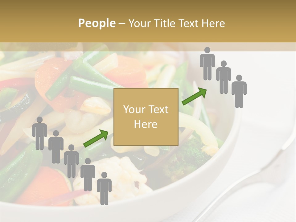 A Bowl Of Food With Broccoli, Carrots, Cauliflower And PowerPoint Template