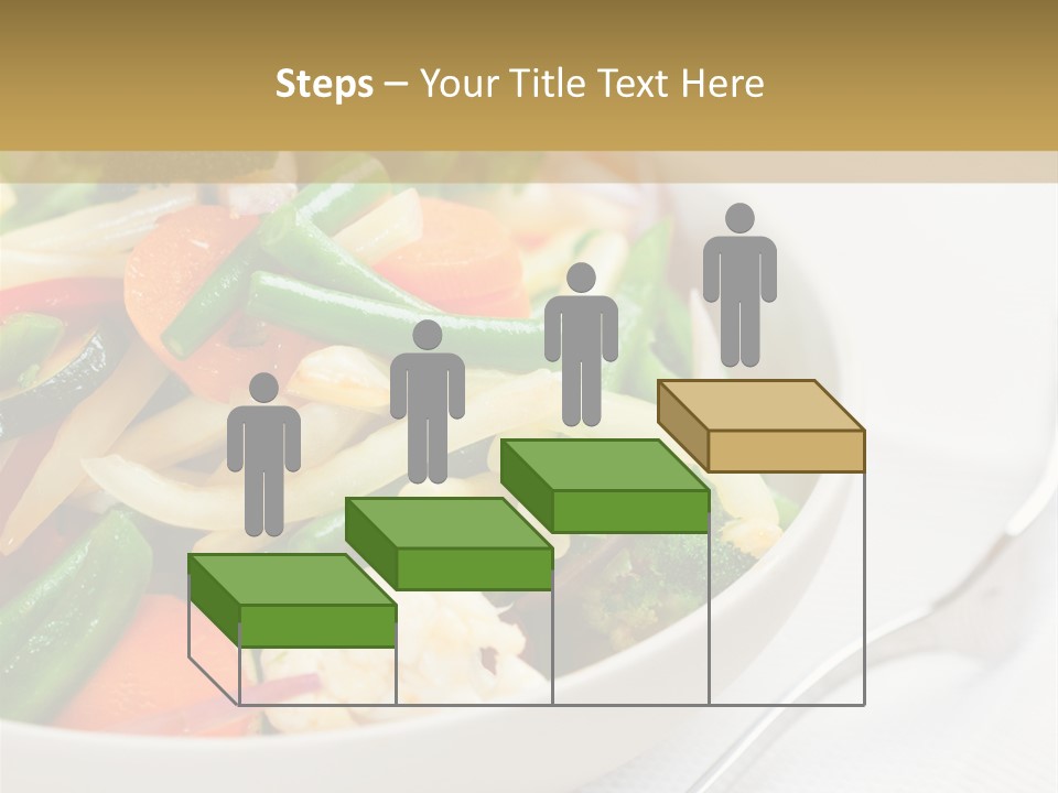 A Bowl Of Food With Broccoli, Carrots, Cauliflower And PowerPoint Template