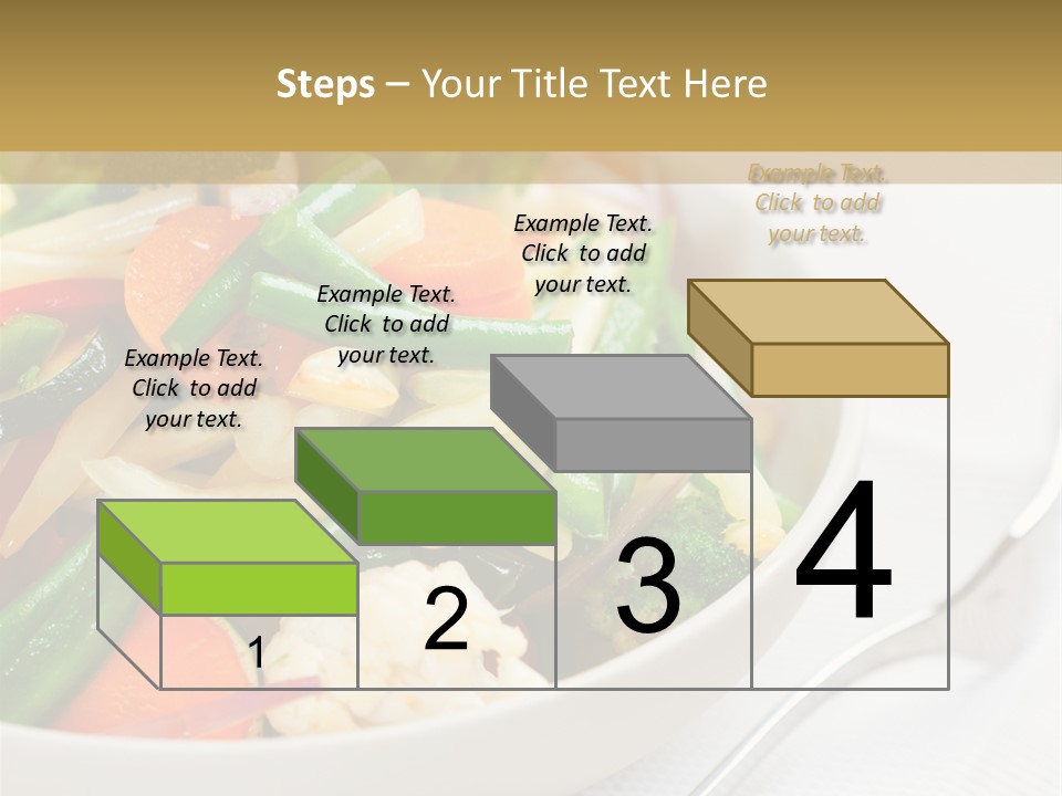 A Bowl Of Food With Broccoli, Carrots, Cauliflower And PowerPoint Template