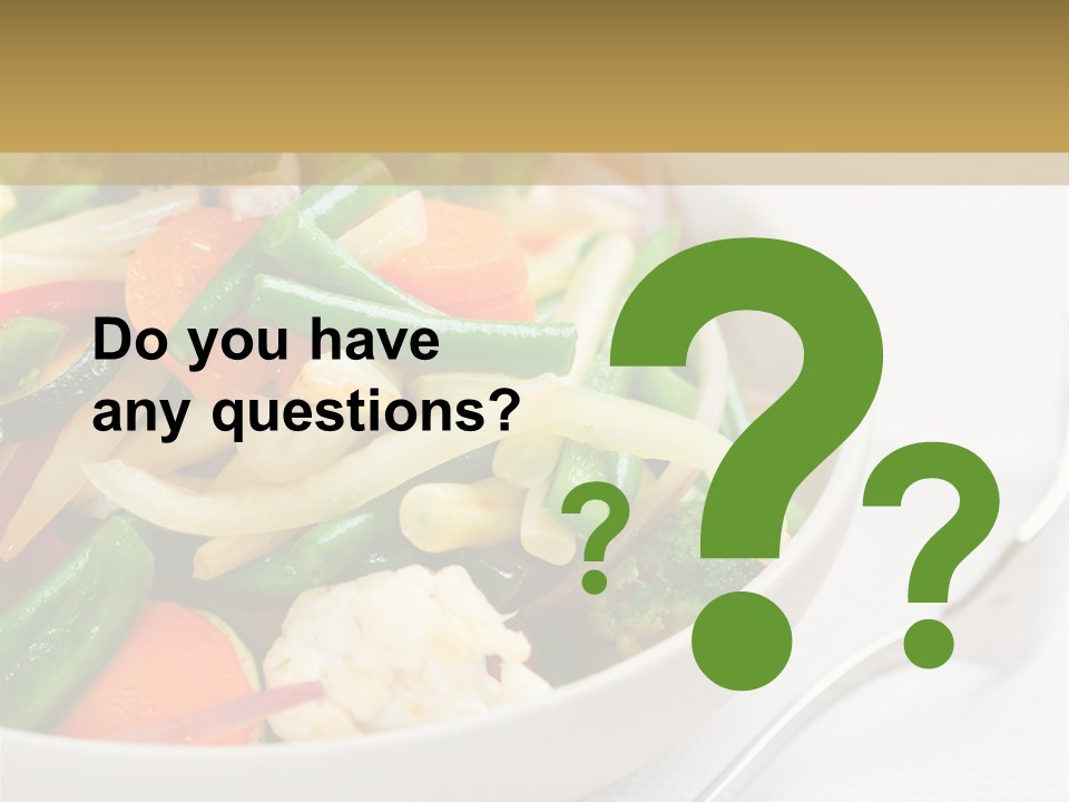 A Bowl Of Food With Broccoli, Carrots, Cauliflower And PowerPoint Template