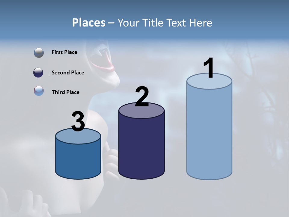 Woman Bloodshot Twilight PowerPoint Template