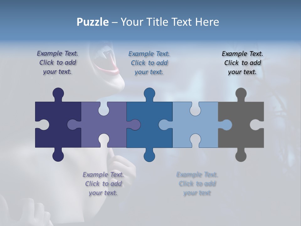 Woman Bloodshot Twilight PowerPoint Template