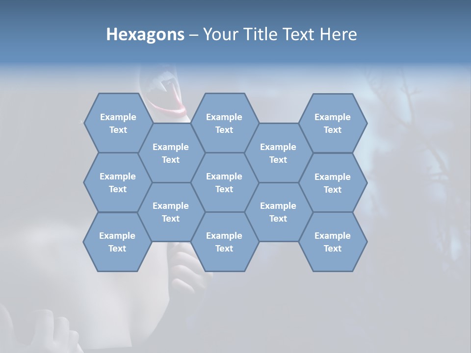 Woman Bloodshot Twilight PowerPoint Template