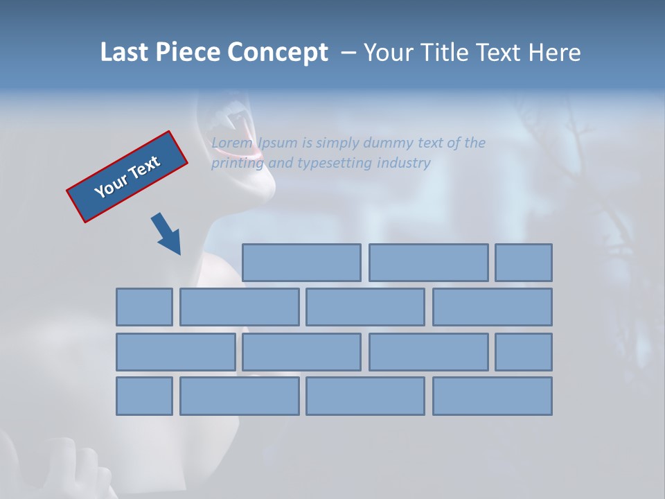 Woman Bloodshot Twilight PowerPoint Template