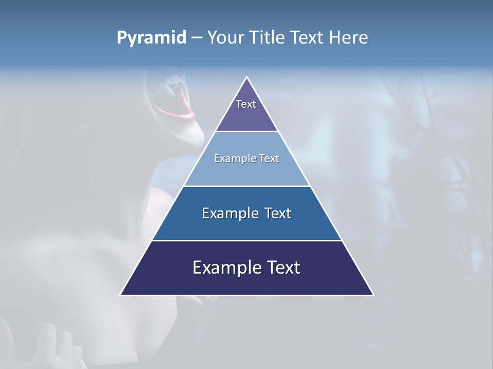 Woman Bloodshot Twilight PowerPoint Template