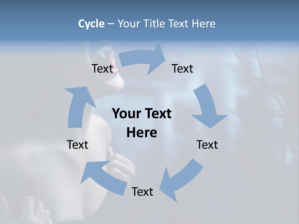 Woman Bloodshot Twilight PowerPoint Template