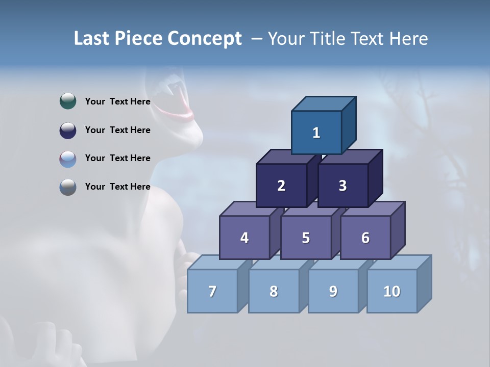 Woman Bloodshot Twilight PowerPoint Template