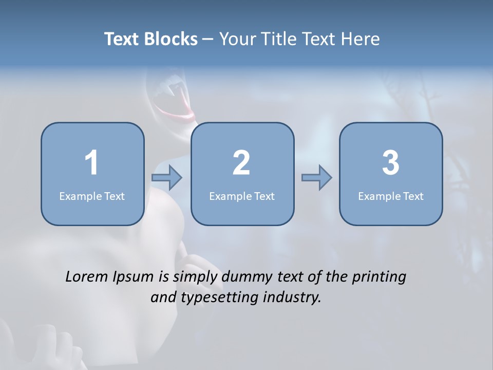 Woman Bloodshot Twilight PowerPoint Template