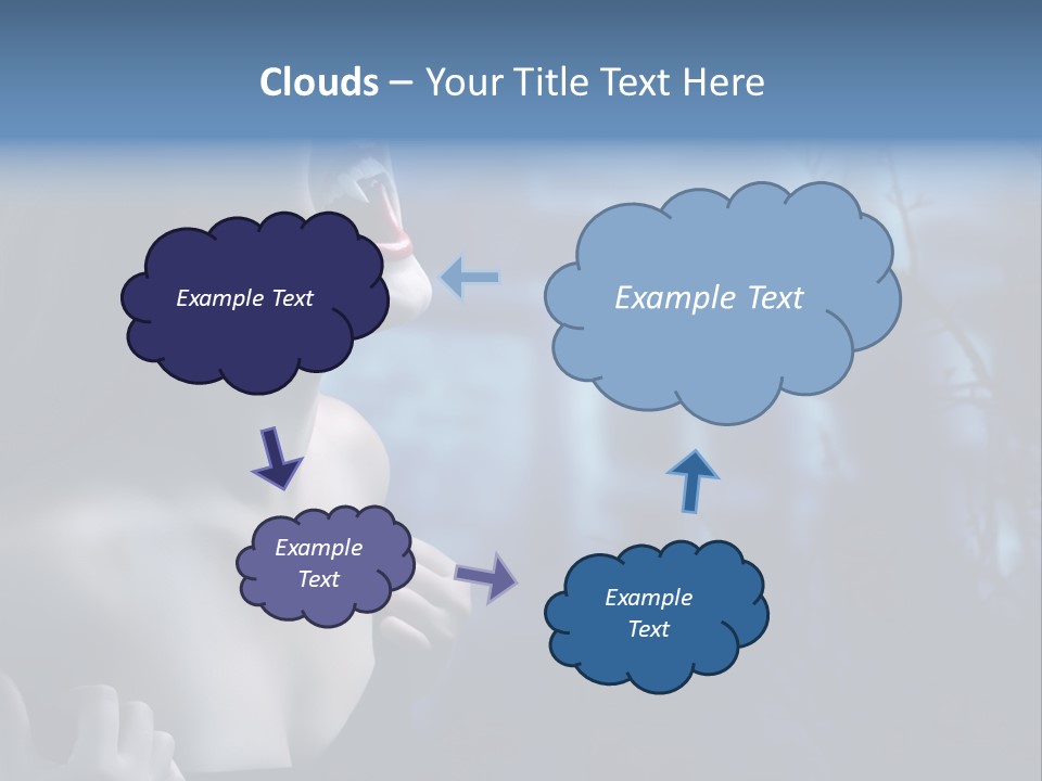 Woman Bloodshot Twilight PowerPoint Template