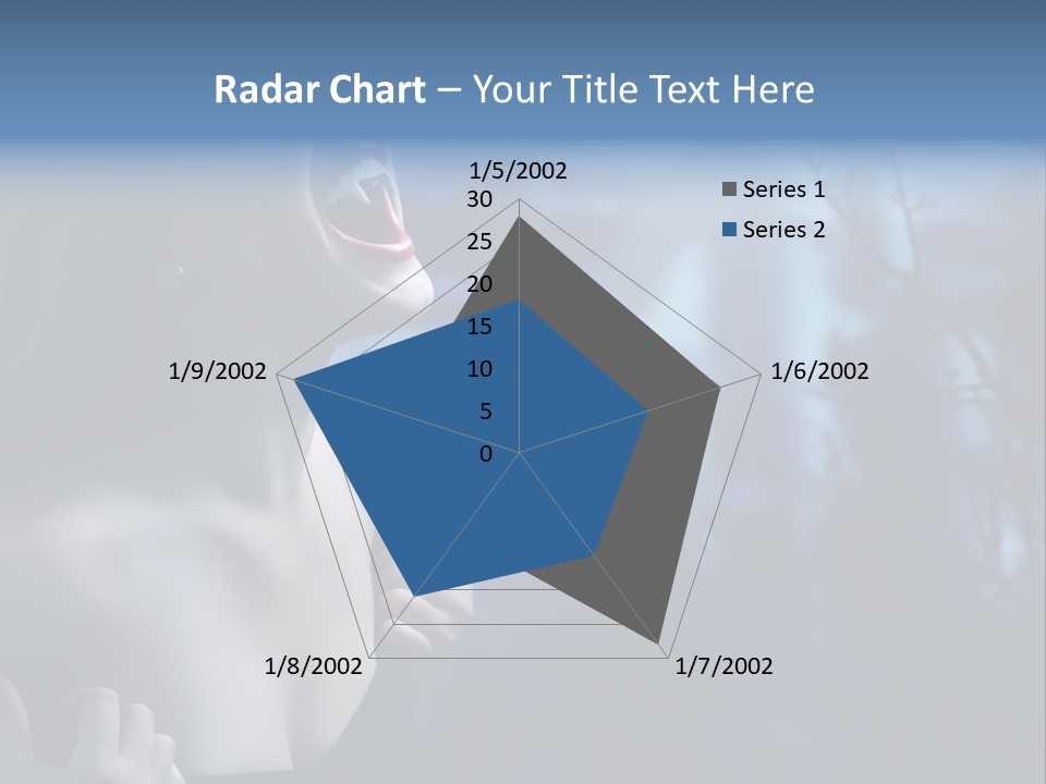 Woman Bloodshot Twilight PowerPoint Template