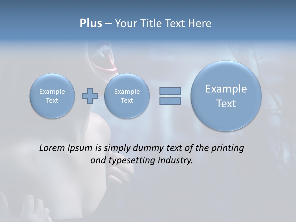Woman Bloodshot Twilight PowerPoint Template