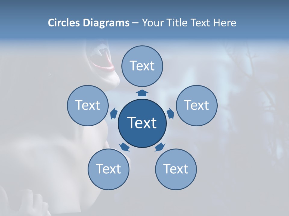 Woman Bloodshot Twilight PowerPoint Template