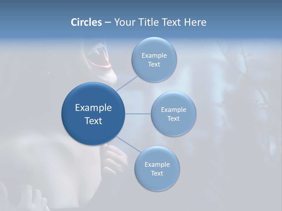 Woman Bloodshot Twilight PowerPoint Template