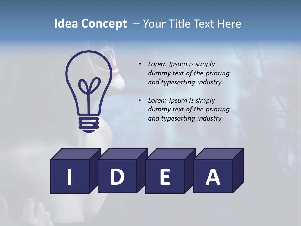 Woman Bloodshot Twilight PowerPoint Template