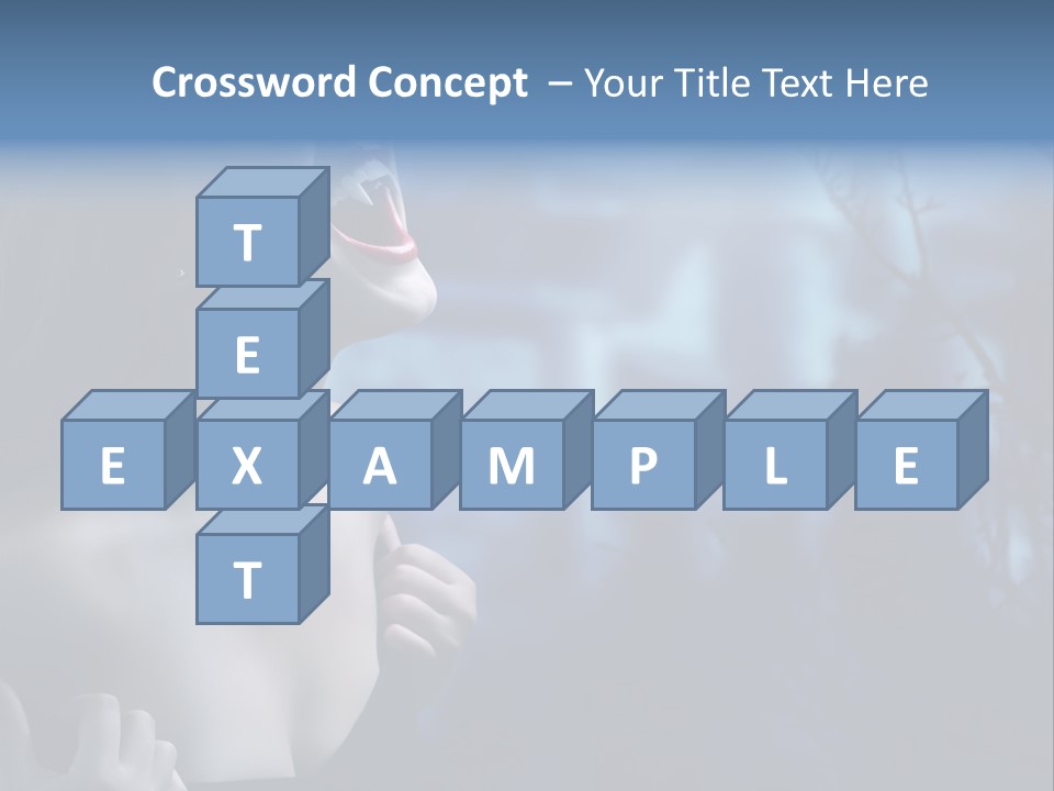 Woman Bloodshot Twilight PowerPoint Template