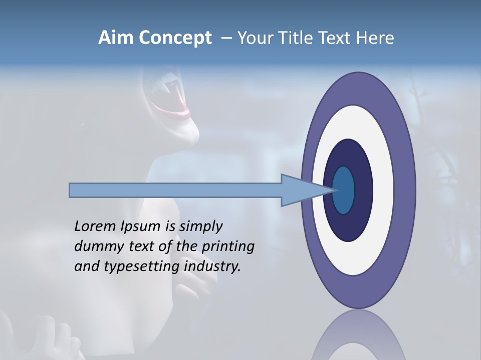 Woman Bloodshot Twilight PowerPoint Template