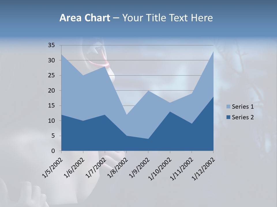 Woman Bloodshot Twilight PowerPoint Template