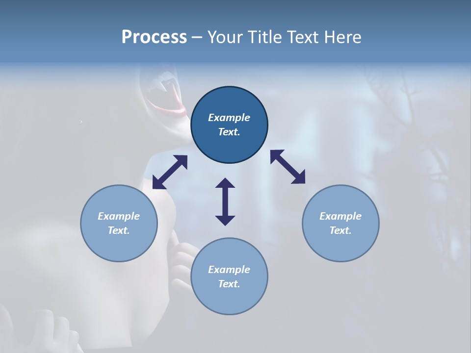 Woman Bloodshot Twilight PowerPoint Template
