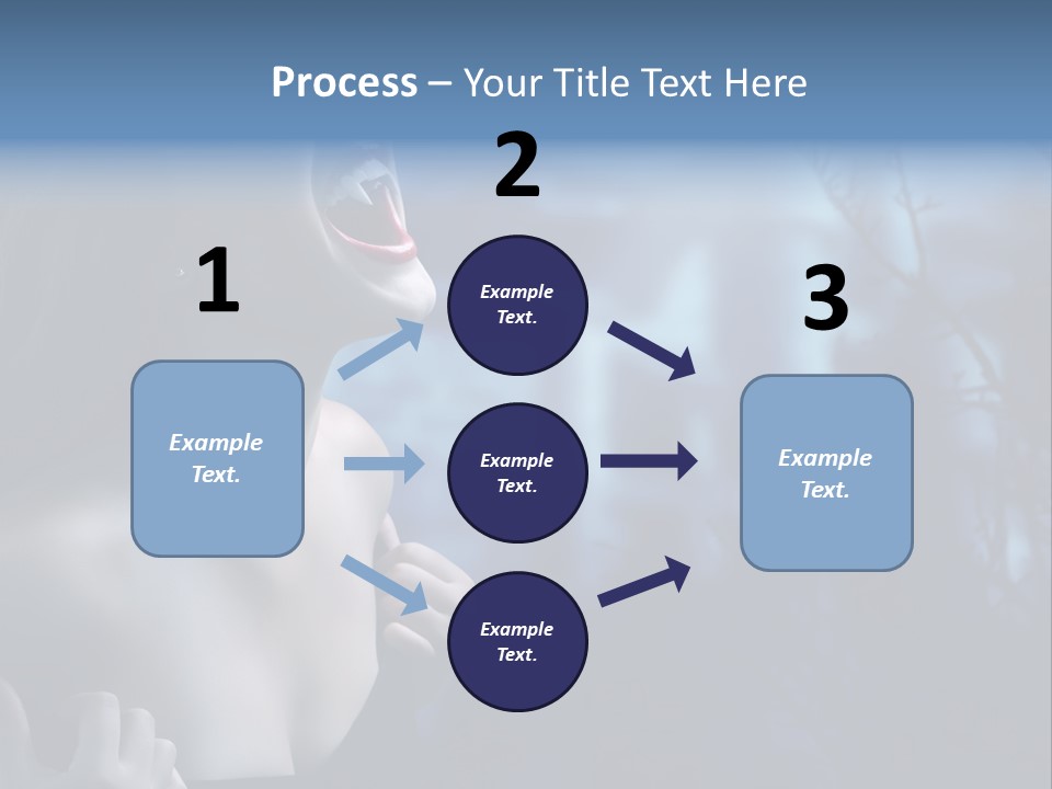 Woman Bloodshot Twilight PowerPoint Template