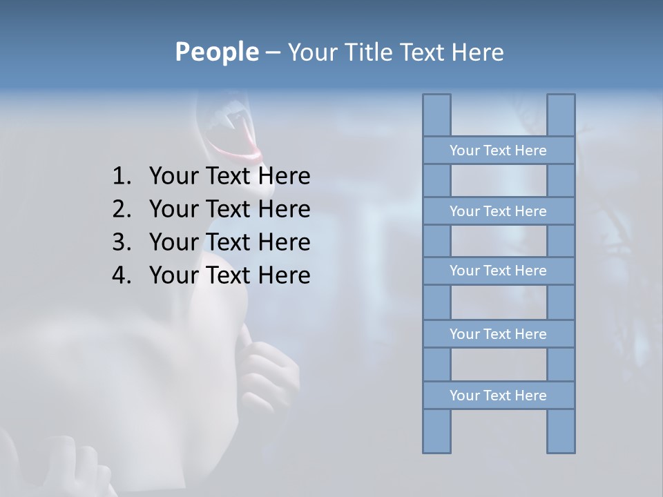 Woman Bloodshot Twilight PowerPoint Template