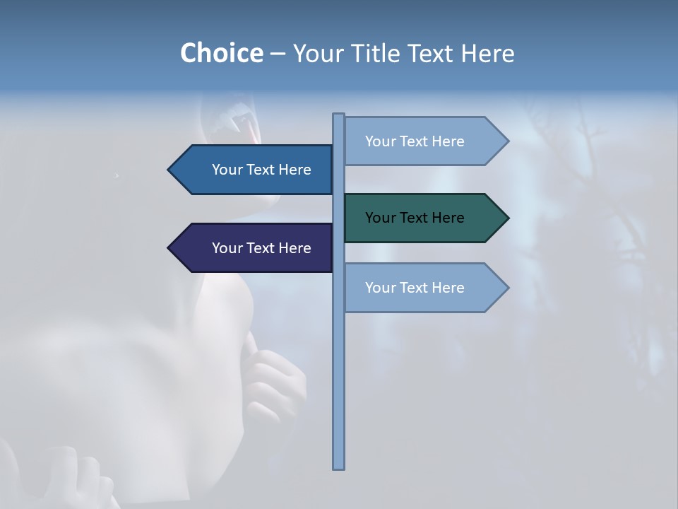 Woman Bloodshot Twilight PowerPoint Template