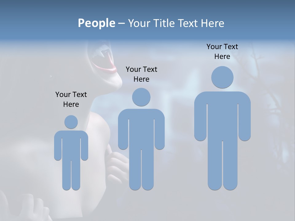 Woman Bloodshot Twilight PowerPoint Template