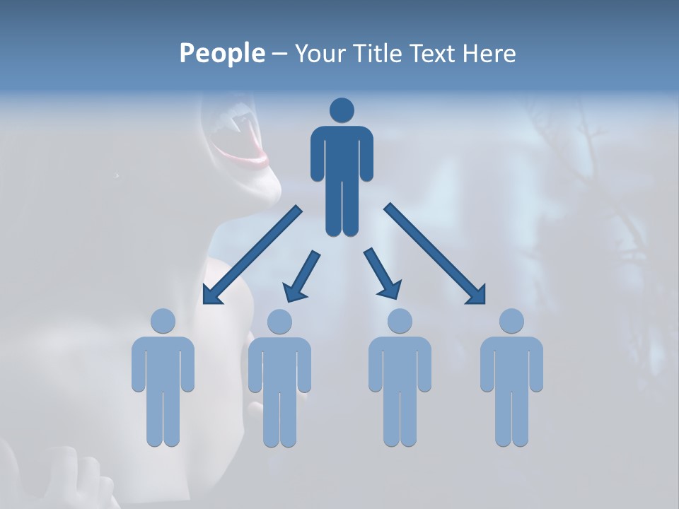 Woman Bloodshot Twilight PowerPoint Template