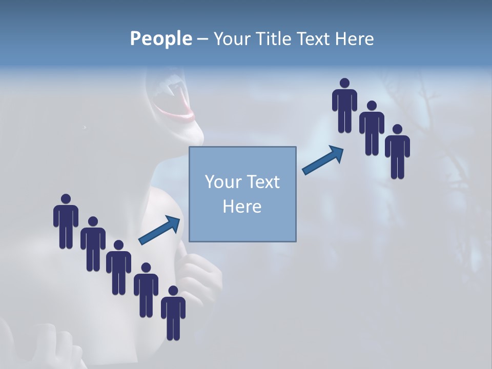 Woman Bloodshot Twilight PowerPoint Template