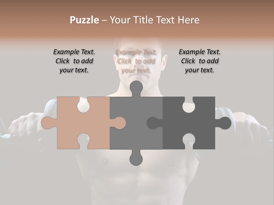 Healthy Person Dumbbell PowerPoint Template