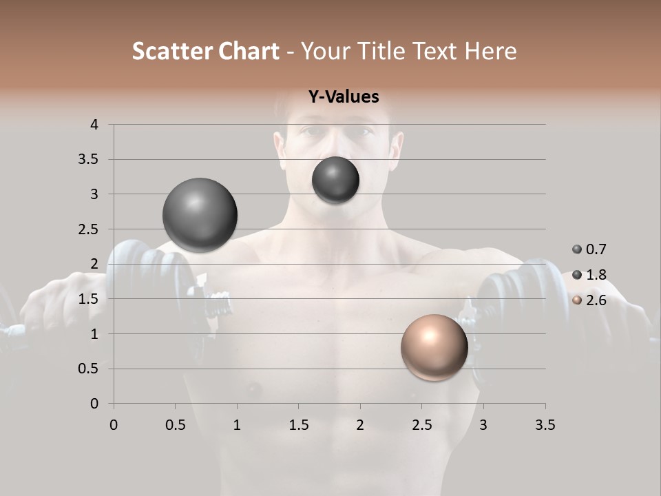 Healthy Person Dumbbell PowerPoint Template
