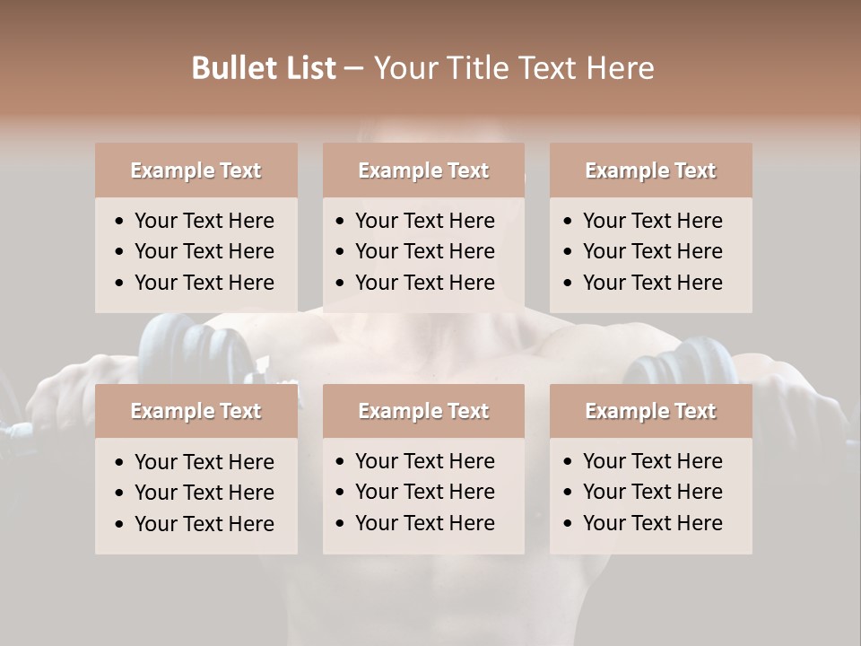 Healthy Person Dumbbell PowerPoint Template