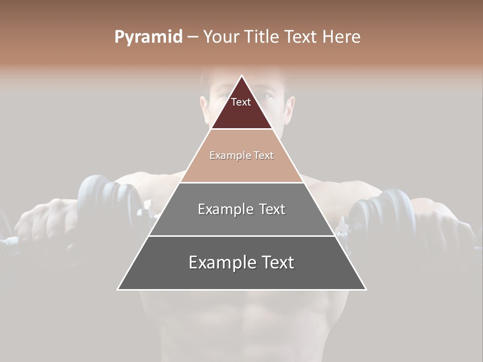 Healthy Person Dumbbell PowerPoint Template