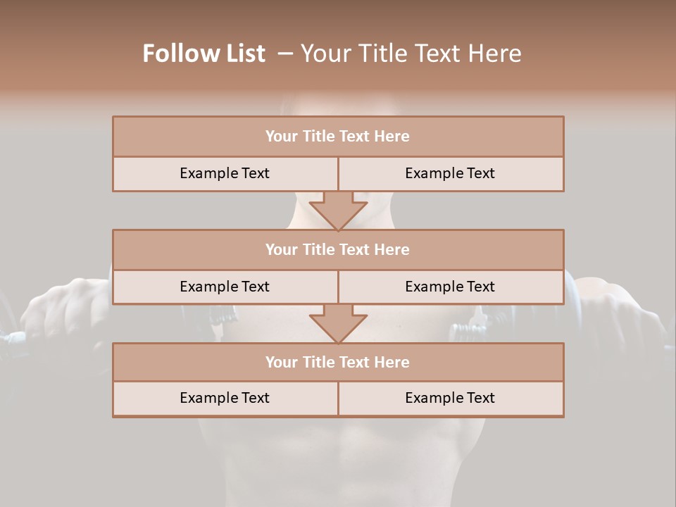 Healthy Person Dumbbell PowerPoint Template