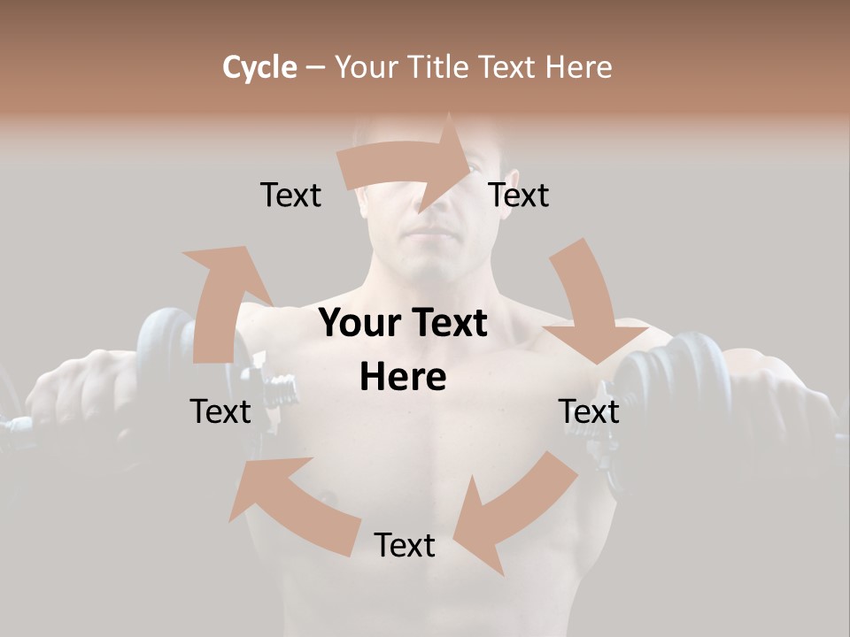 Healthy Person Dumbbell PowerPoint Template