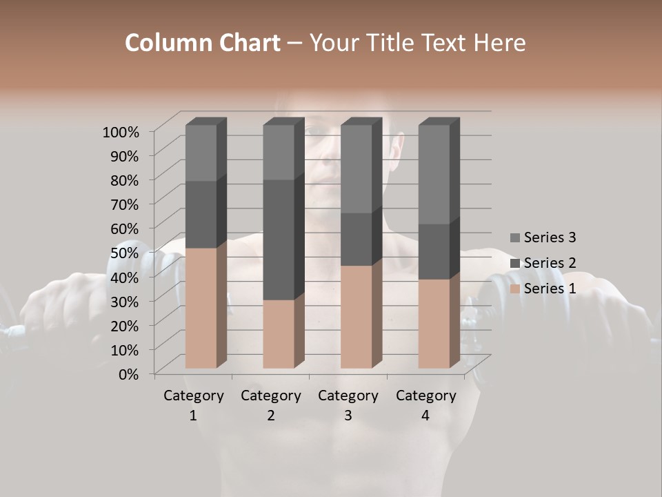 Healthy Person Dumbbell PowerPoint Template
