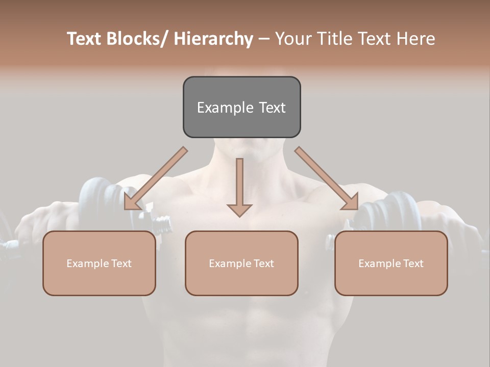 Healthy Person Dumbbell PowerPoint Template