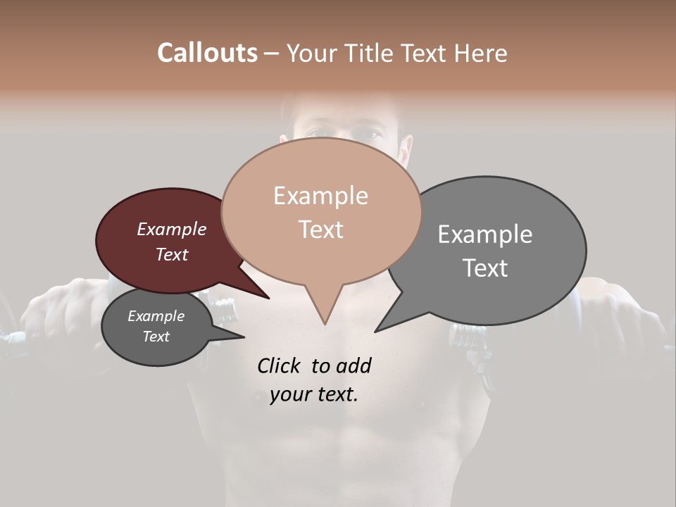 Healthy Person Dumbbell PowerPoint Template