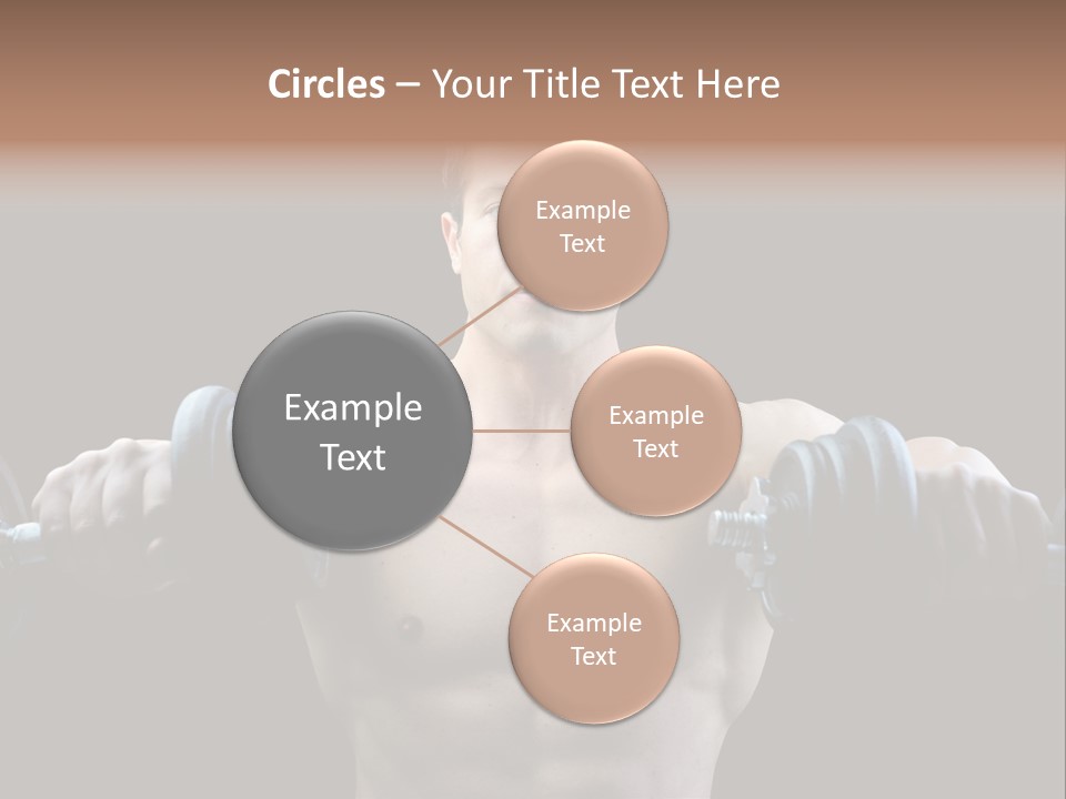 Healthy Person Dumbbell PowerPoint Template