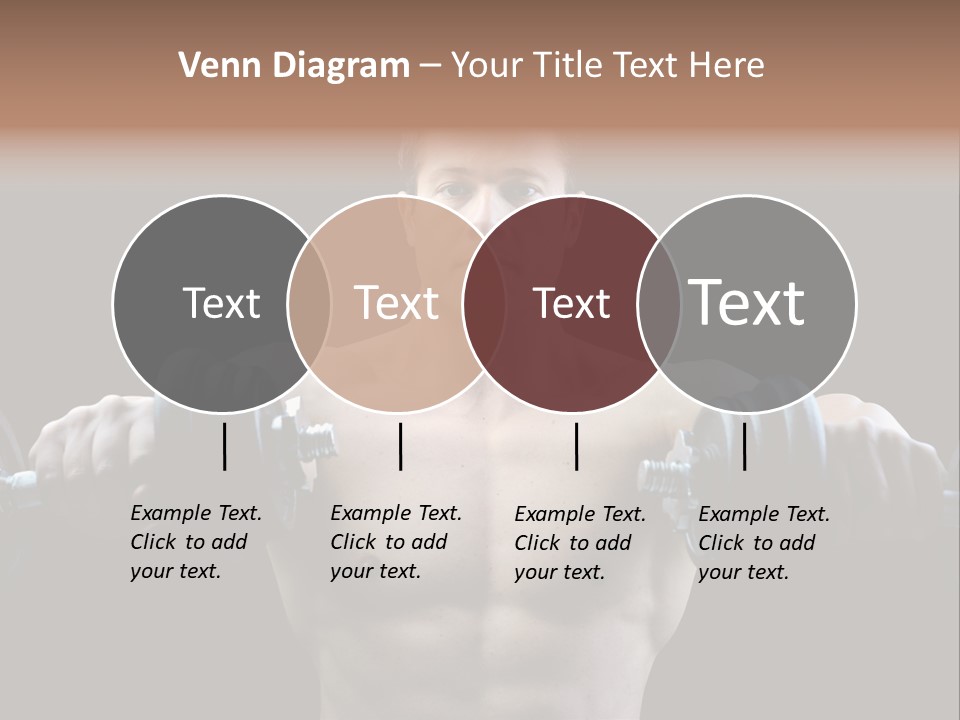 Healthy Person Dumbbell PowerPoint Template