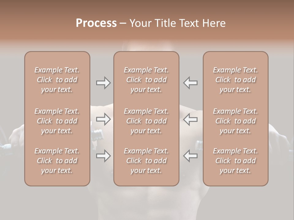 Healthy Person Dumbbell PowerPoint Template