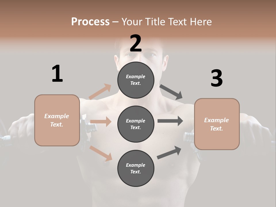 Healthy Person Dumbbell PowerPoint Template