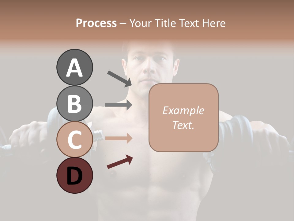 Healthy Person Dumbbell PowerPoint Template