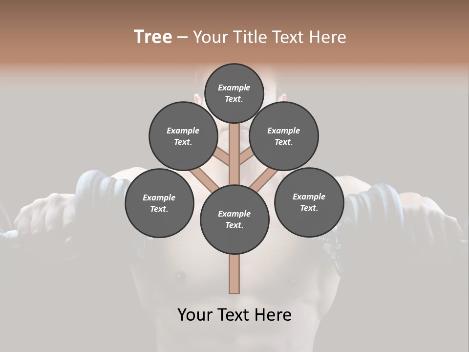 Healthy Person Dumbbell PowerPoint Template