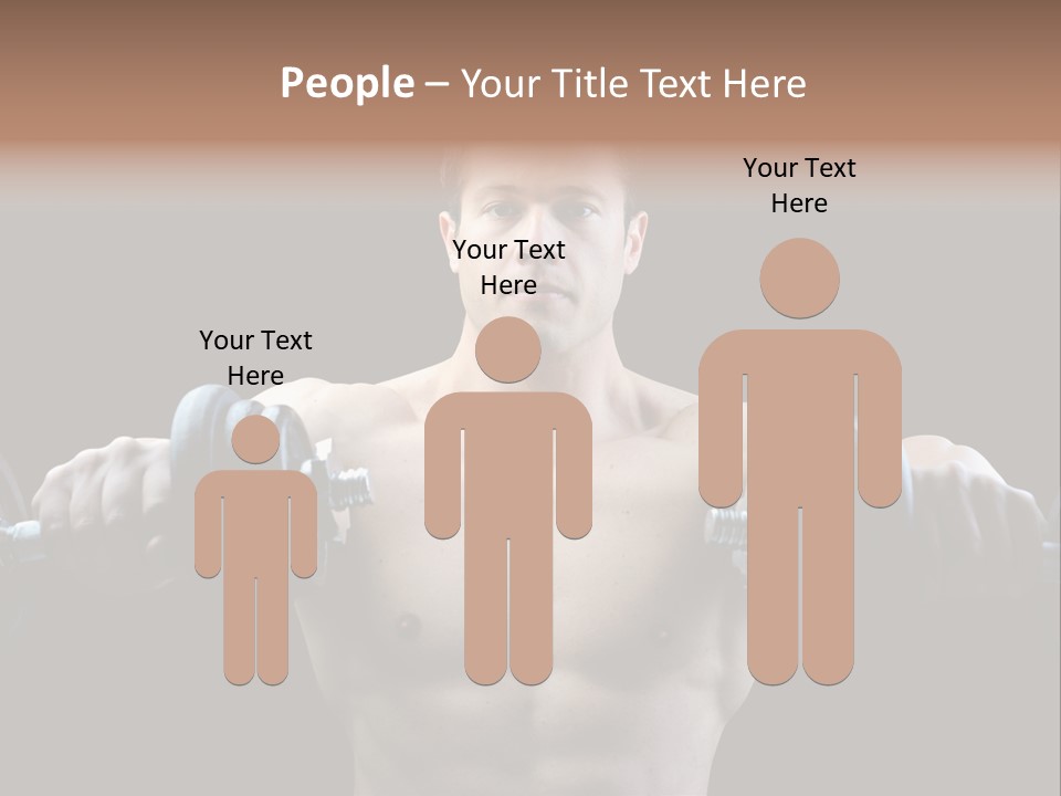Healthy Person Dumbbell PowerPoint Template