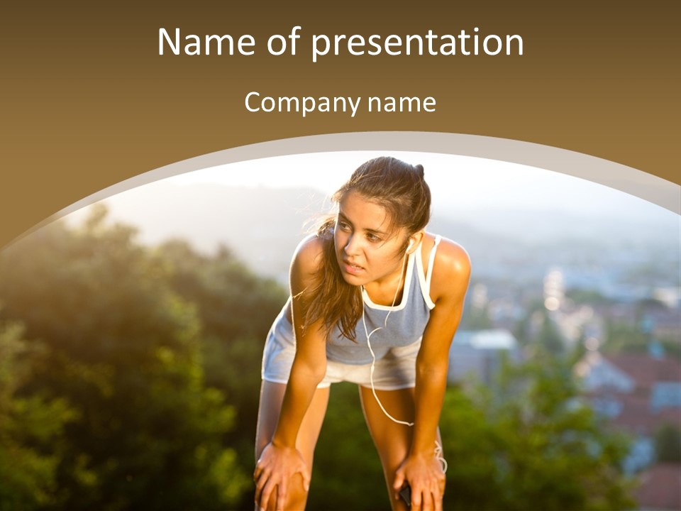 Sportswear Girl Summer PowerPoint Template