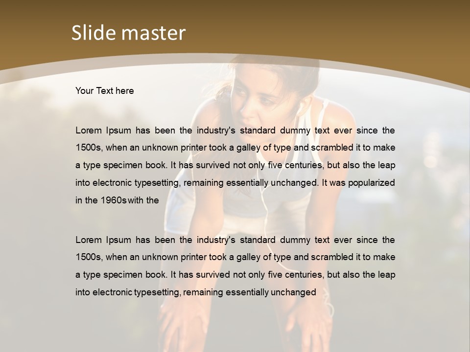 Sportswear Girl Summer PowerPoint Template